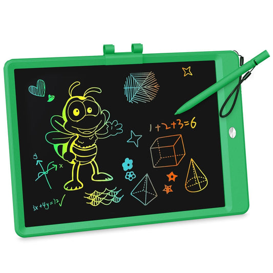 KOKODI LCD Writing Tablet, 10 Inch Colorful Toddler Doodle Board Drawing Tablet, Erasable Reusable Electronic Drawing Pads, Educational and Learning Toy for 3-6 Years Old Boy and Girls(Green)