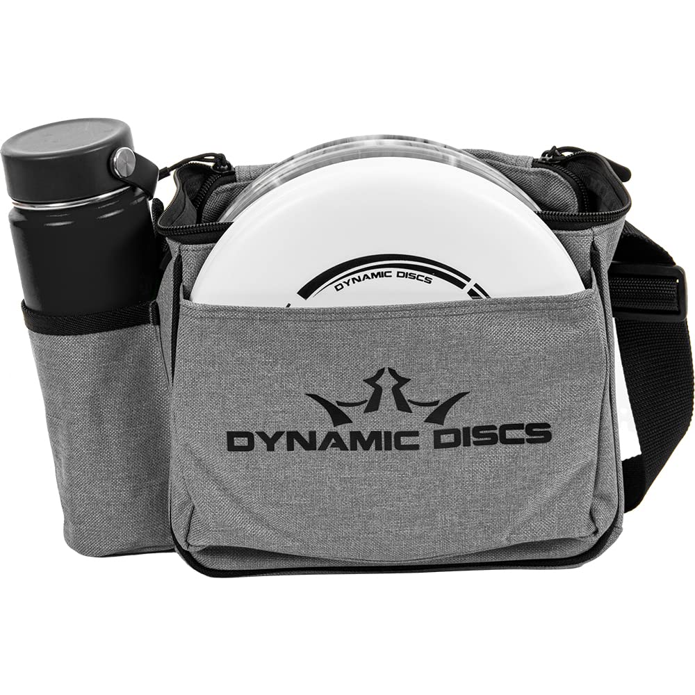 Dynamic Discs 3-Disc Golf Set with Bag | 1x Putter, Midrange & Driver + Cadet Shoulder Bag | Great for Beginners & Starter Kits | Ideal Disc Golf Accessories for Men w/Towel & Mini (Heather Gray)