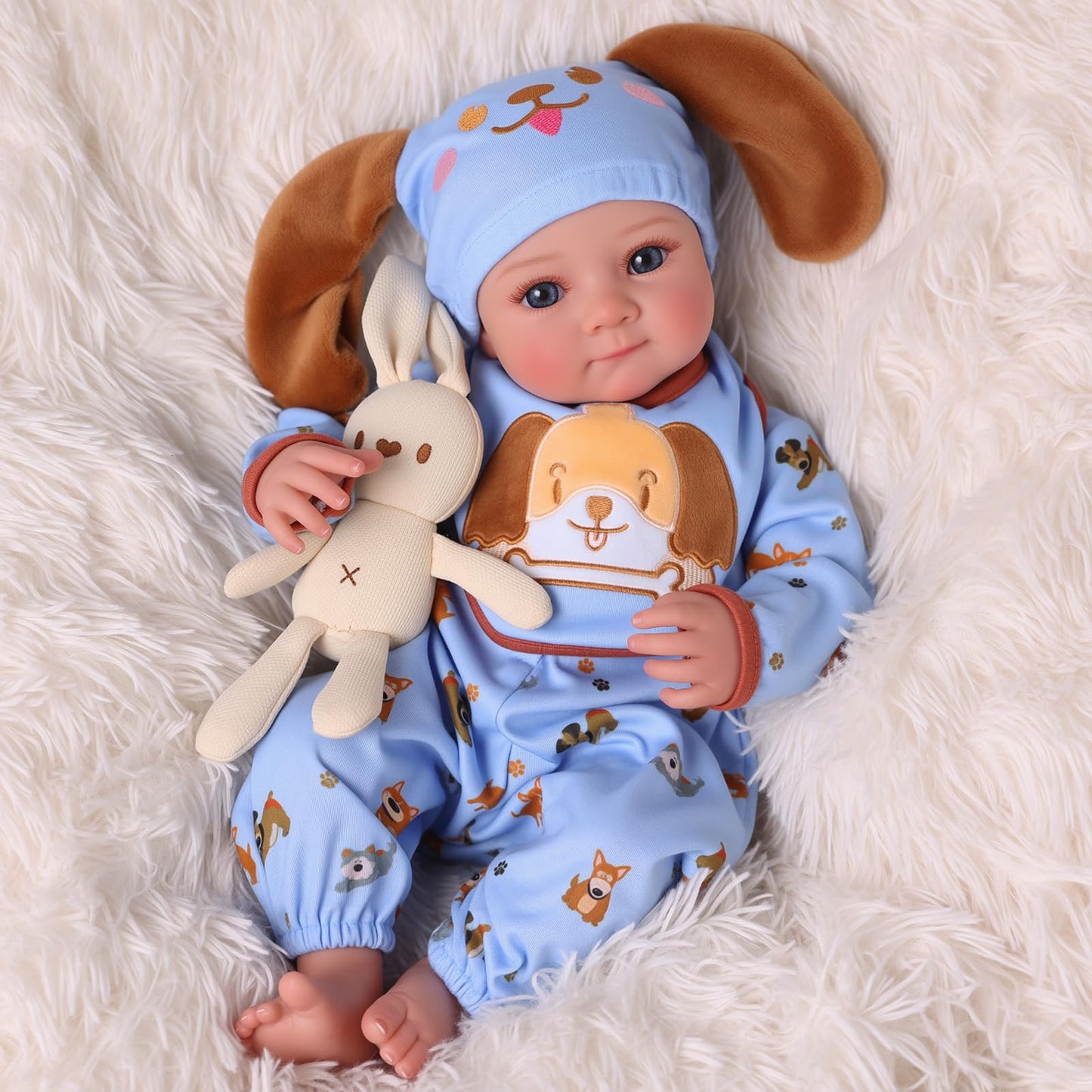 BABESIDE Lifelike Reborn Baby Dolls Boy - 20 Inch Handmade Realistic Baby Doll Cloth Soft Body Newborn Silicone Baby Doll with Toy & Gift Box for Kids 3+