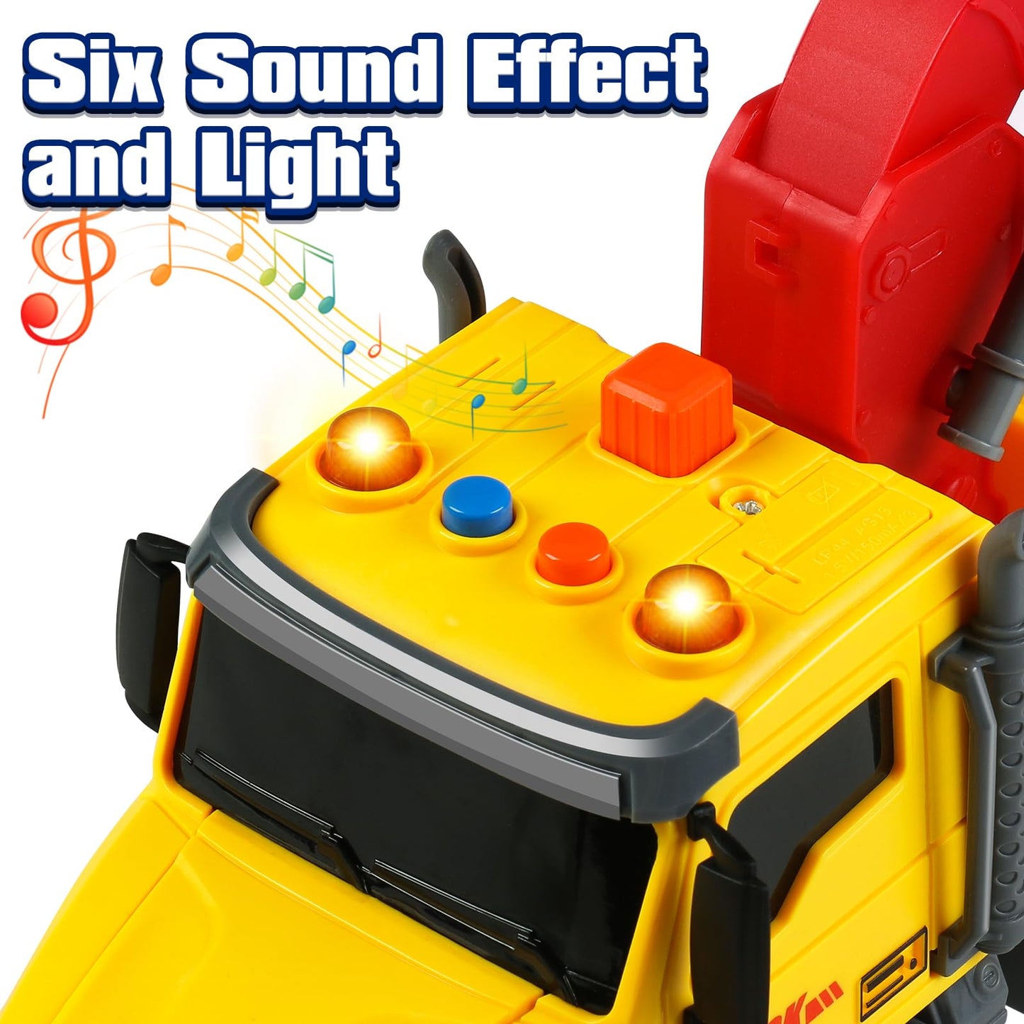 DWIRCTOYS Toddler Boy Toys,Tow Truck Toy for 3 4 5 6 7 Year Old Boys,Friction‑Powered Rescue Tow Truck with Lights and Sounds,Birthday Gifts for Boys & Girls