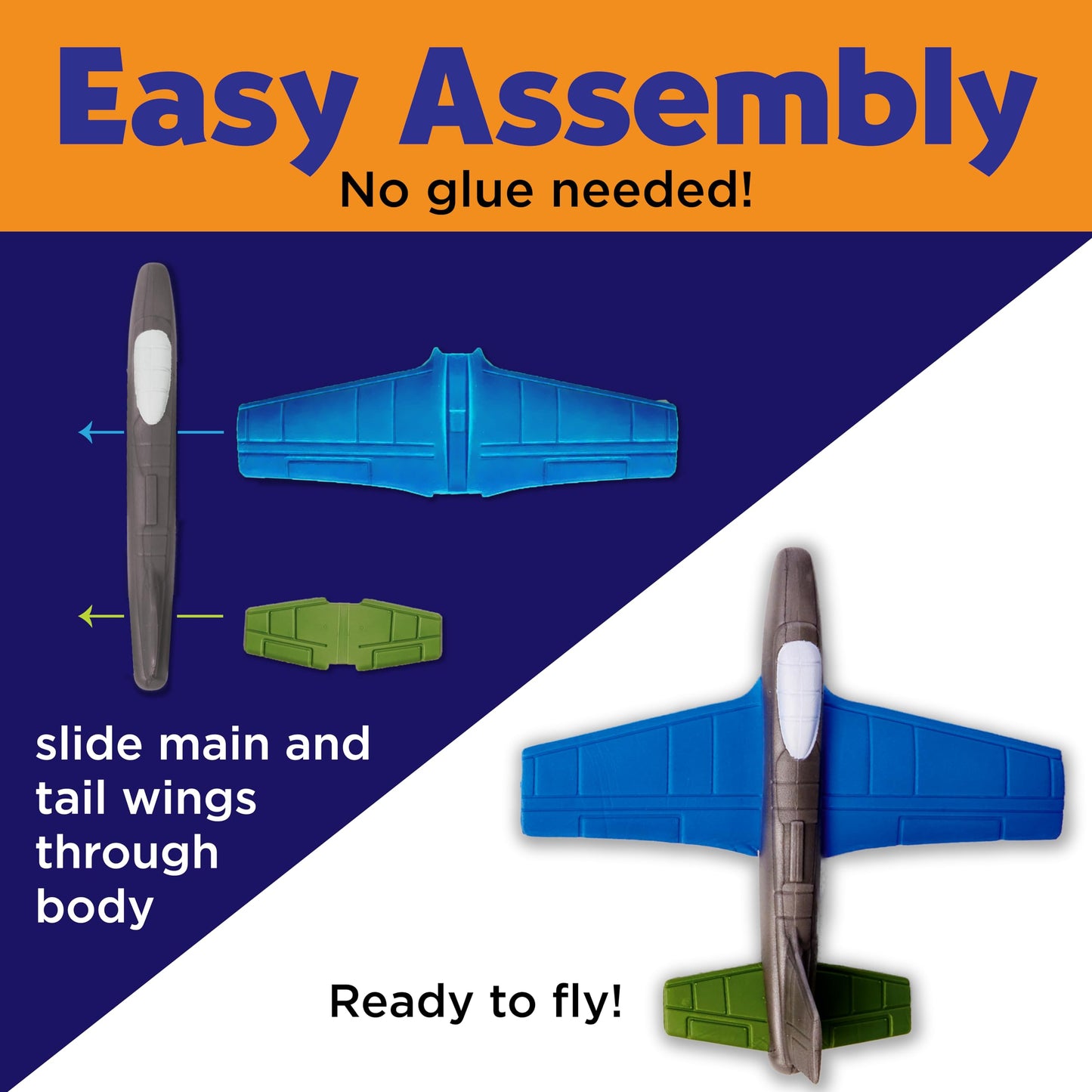 Creativity for Kids Stunt Squadron Foam Fliers: Makes 3 Airplane Toys for Kids, Crafts and STEM Kits for Kids, Toys for Boys and Girls, Boys Gifts (Ages 5+)