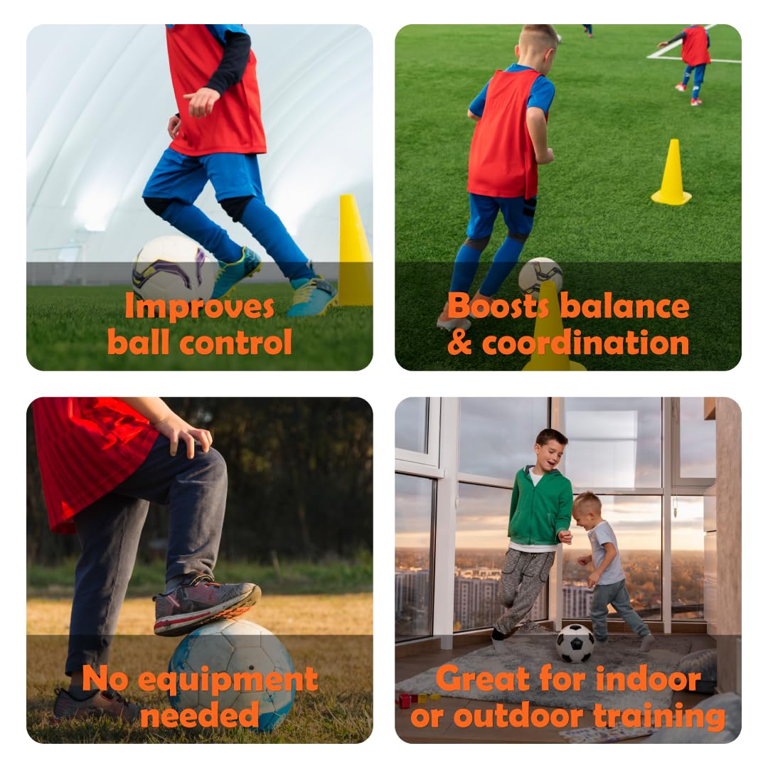 UVU Training KickDeck ABC Soccer Cards for Kids 4+ | Fun Alphabet Soccer Drills for Footwork, Ball Control & Coordination | Screen-Free Practice at Home & Outdoors