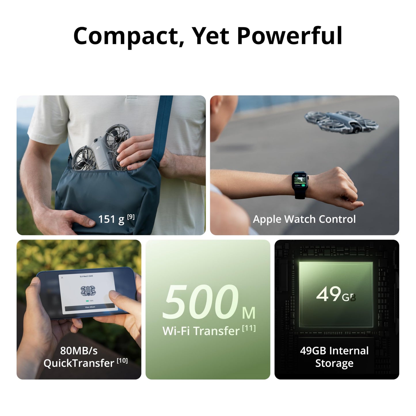 DJI Neo 2 Fly More Combo (Drone Only), 4K Drone With Camera, Palm Takeoff & Landing, Gesture Control, ActiveTrack, Omnidirectional Obstacle Sensing, 3 Batteries