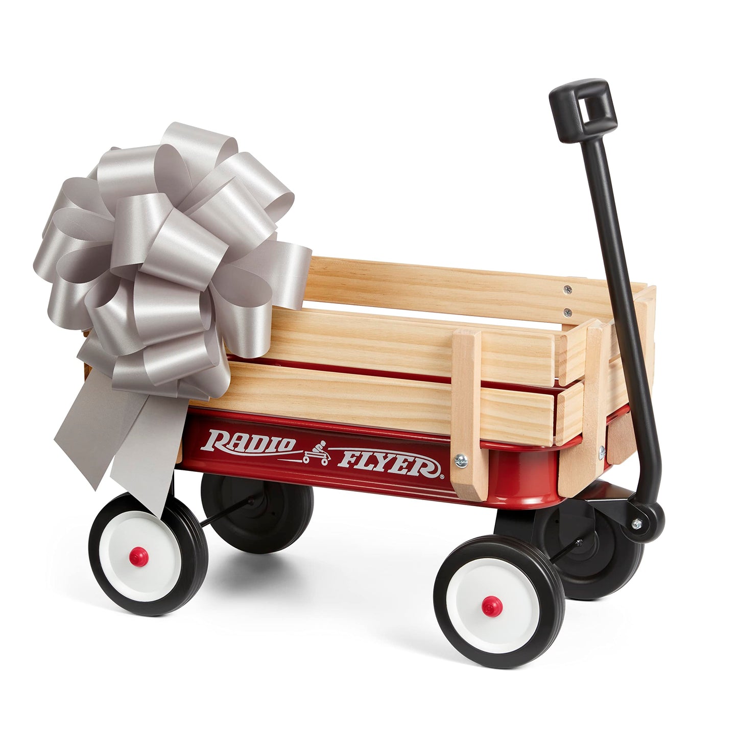 Radio Flyer Mini Steel and Wood Wagon for Kids, 19" Toy Wagon for Kids Aged 1.5+, Play-Size Version of the Classic, Durable Rolling Wheels, Working Handle, for Toys, Crafts & Gift Displays