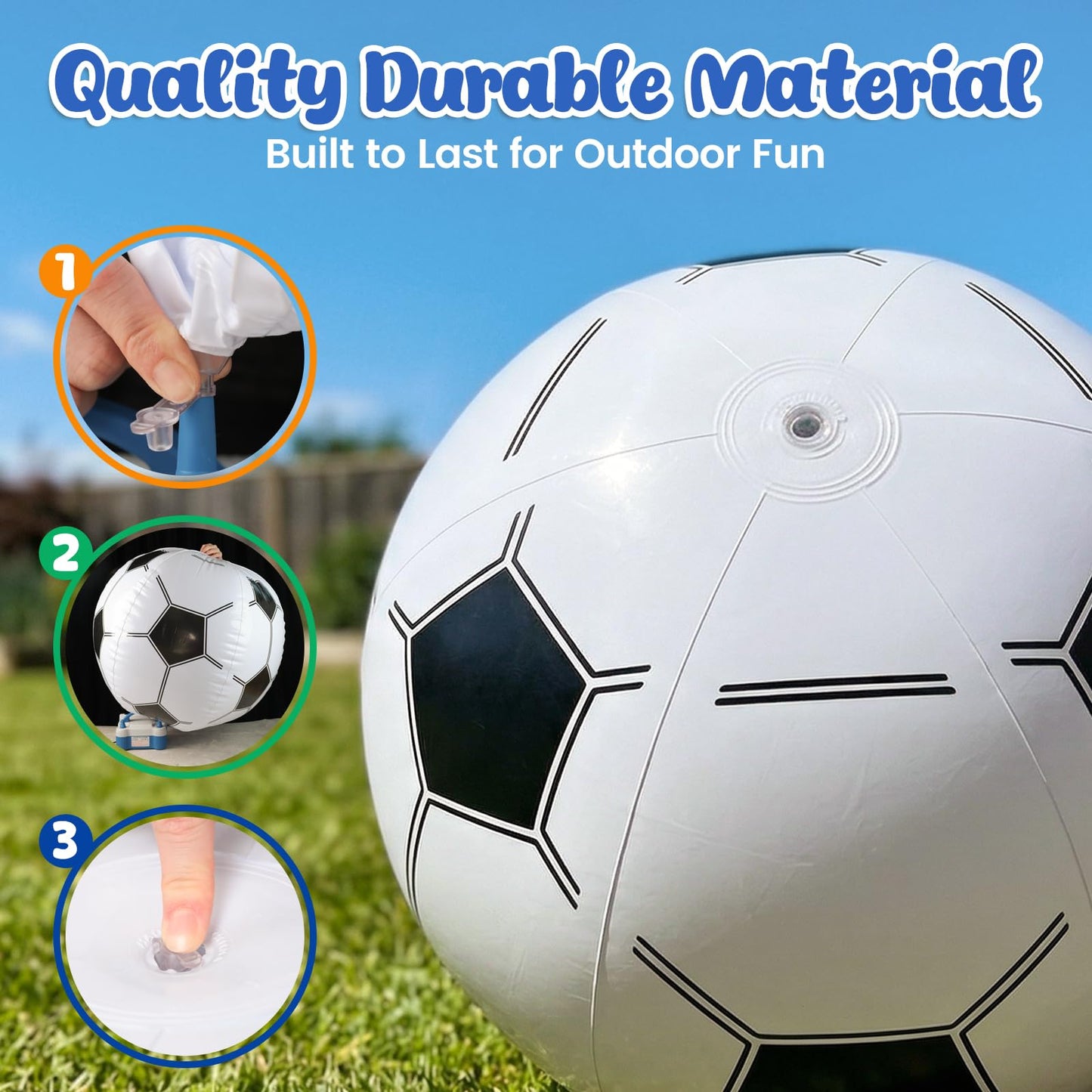 AMOR PRESENT Inflatable Soccer Balls, 27-inch Beach Ball for Beach Toys & Soccer Goodie Bags Stuffers, Birthday Party Decorations, Party Favors for Kids