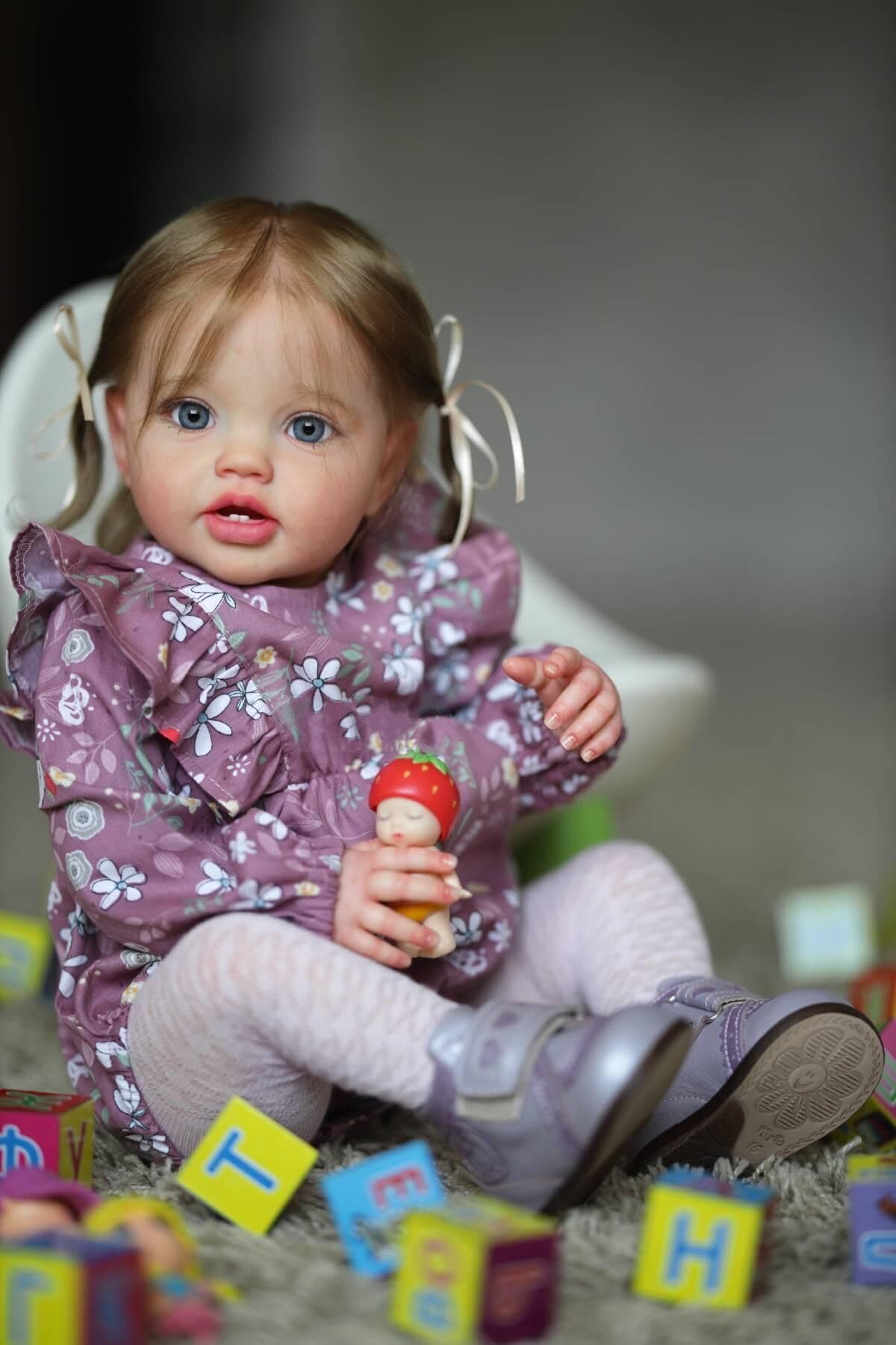 Angelbaby Soft Reborn Baby Dolls Realistic Reborn Toddler Girl 24 inches Lifelike Newborn Silicone Baby So Alive Doll Look Real Cute Beautiful Weighted Bebe Reborns Girl Life Size Detailed Kid Toys