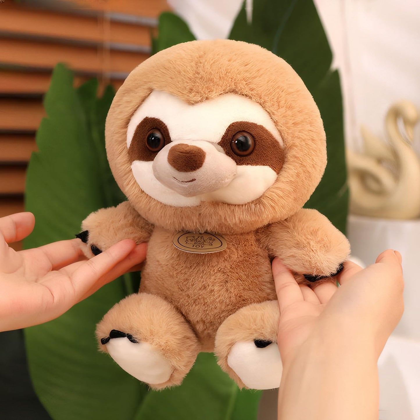 VSFNDB Sloth Stuffed Animal Sloth Plush Toy Large Cute Soft Cuddly Plushies Toys Fluffy Plushy Plushie Dolls Huggable Pillow Cushion Birthday Gifts for Girls Boys Kids Teens Adults Decors, 16.1Inches