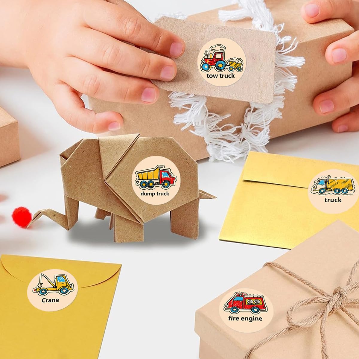 1000PCS Cartoon Transportation Sticker Car Bus Truck Airplane Construction Vehicle Sticker Kindergarten Rewards Stickers Roll Teaching Training Potty Stickers (Truck)