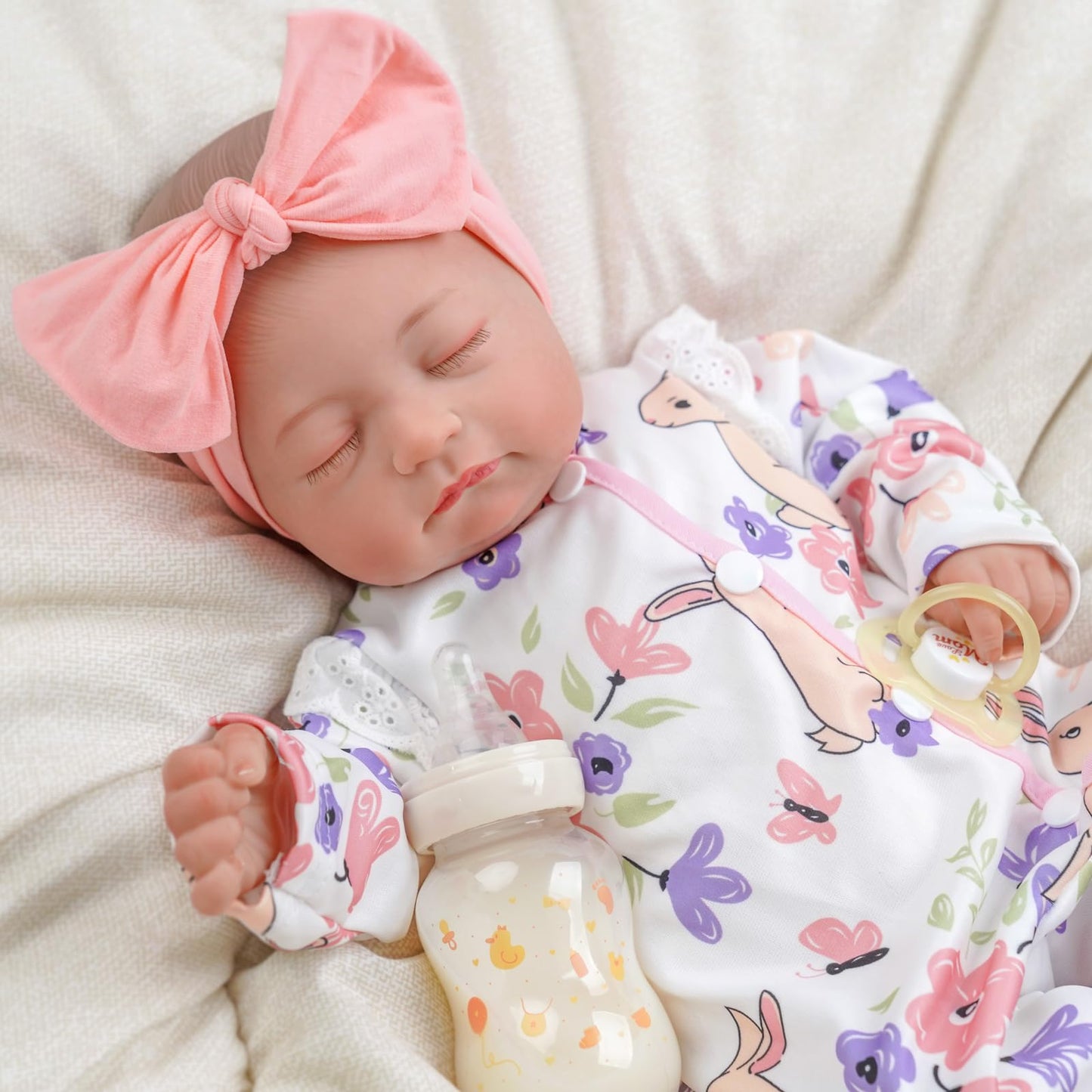 BABESIDE Reborn Baby Dolls Girl – 17 Inch Lifelike Handmade Soft Vinyl Baby Doll, Real Life Baby Doll with Accessories, Gift for Girls Age 3+ Pretend Play & Collection