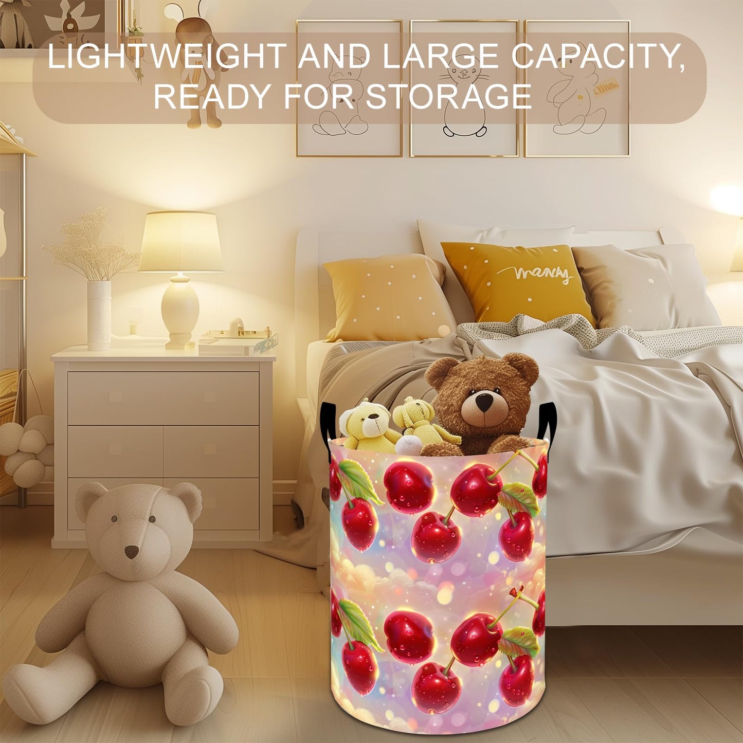 Muscle Car Laundry Basket Hamper 19.7"x15.8", Racing Foldable Waterproof Oxford Clothes Storage Bucket for Room Bathroom Bedroom Nursery Decor, Toy Organizer Bins Gifts for Kids Boys Girls