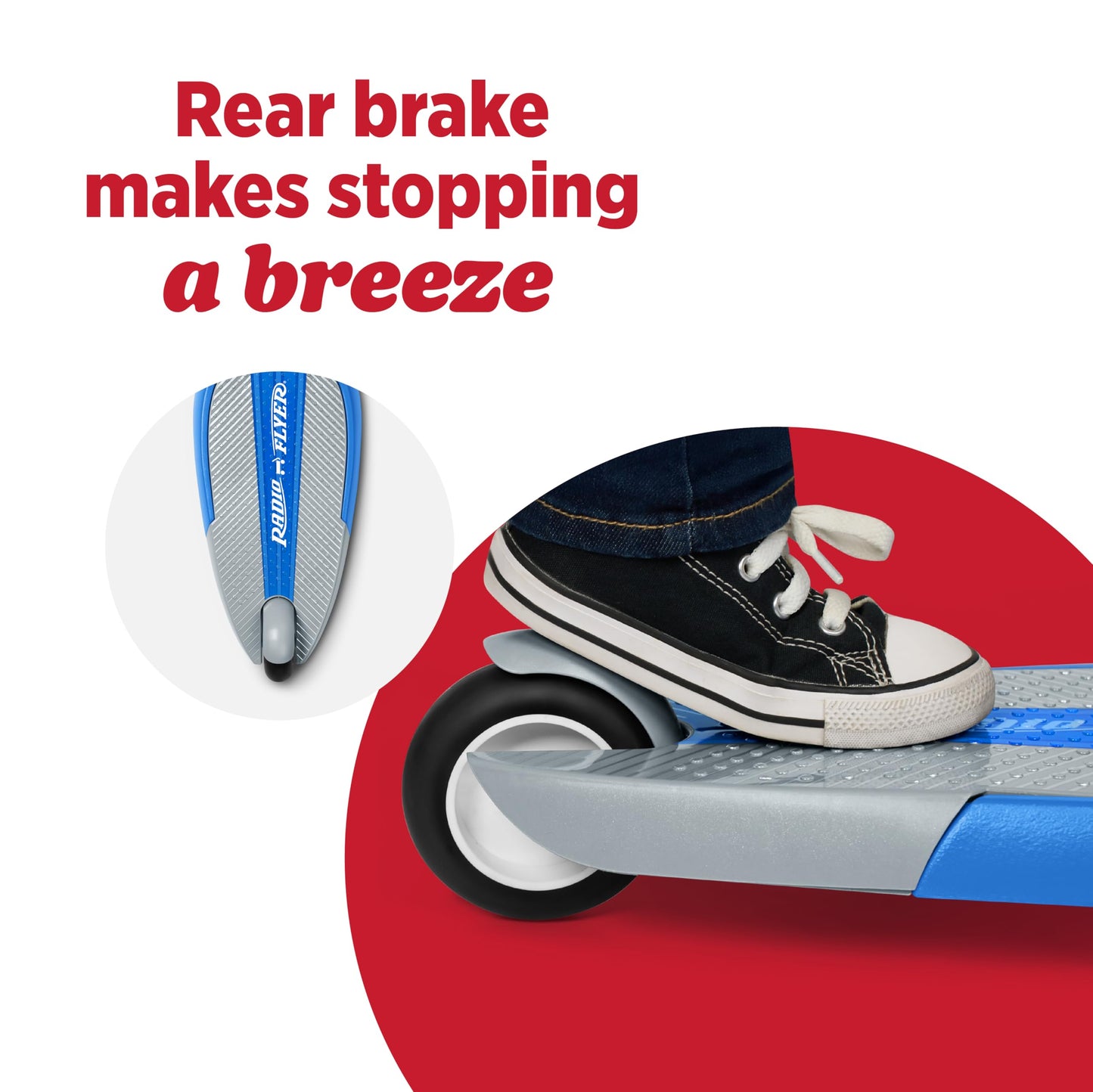 Radio Flyer My 1st Scooter, Blue, for Kids 2-5 Years Old, Extra Wide Base for Balance, 2 Front Wheels for Added Stability, Easy to Use Foot Brake, 3 Wheel Scooter for Kids (Amazon Exclusive)