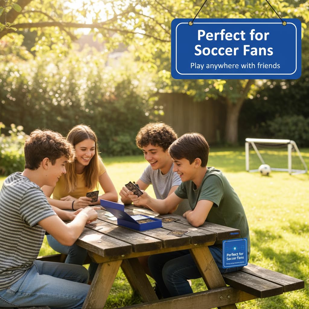 YXYOUNG 2026 World Cup Soccer Knowledge Trivia Cards Game - 100 Educational Question Cards, 5 Categories, 3 Difficulty Levels, Family and Friend Game Gift for Kids and Adults
