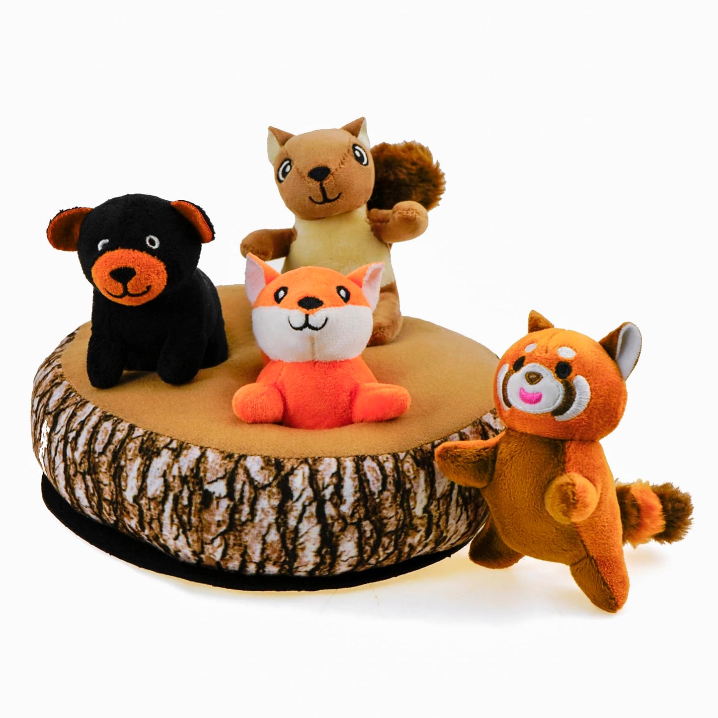 YOUBEMAGIC Hide and Seek Dog Toys, Multi-Purpose Interactive Squeaky Puppy Toys with Detachable Non-Slip Base, Treat Dispensing & Flying Disc Fetch, Enrichment Toys for Small Medium Large Dogs