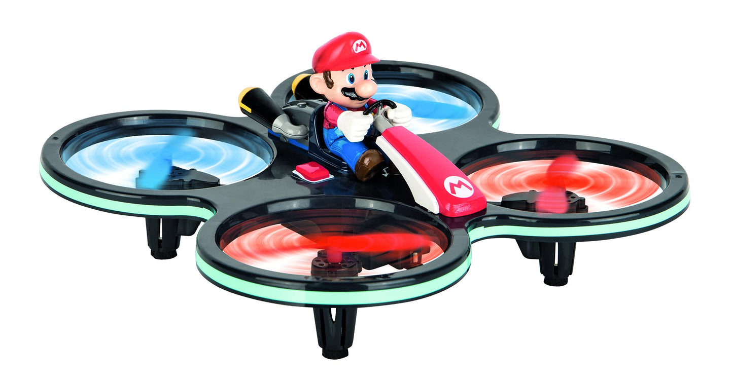 Carrera RC - Officially Licensed Mario Kart Mini Mario-Copter 2.4GHz Rechargeable Remote Control Helicopter Drone Toy Easy to Fly