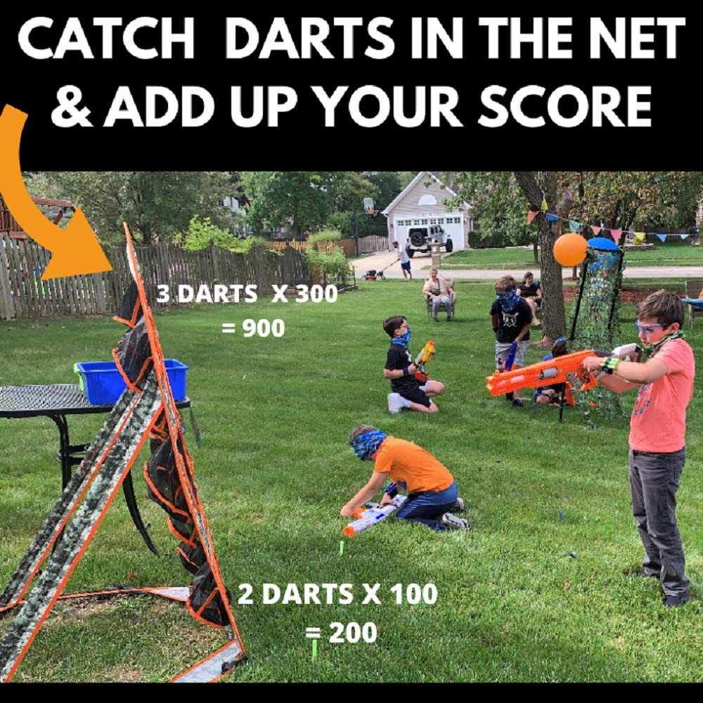 wishery Kids Large Target. Shooting Practice Toy with Storage Net for Boys. Perfect for Indoor & Outdoor Nerf Party, Nerf War or Birthday Gift