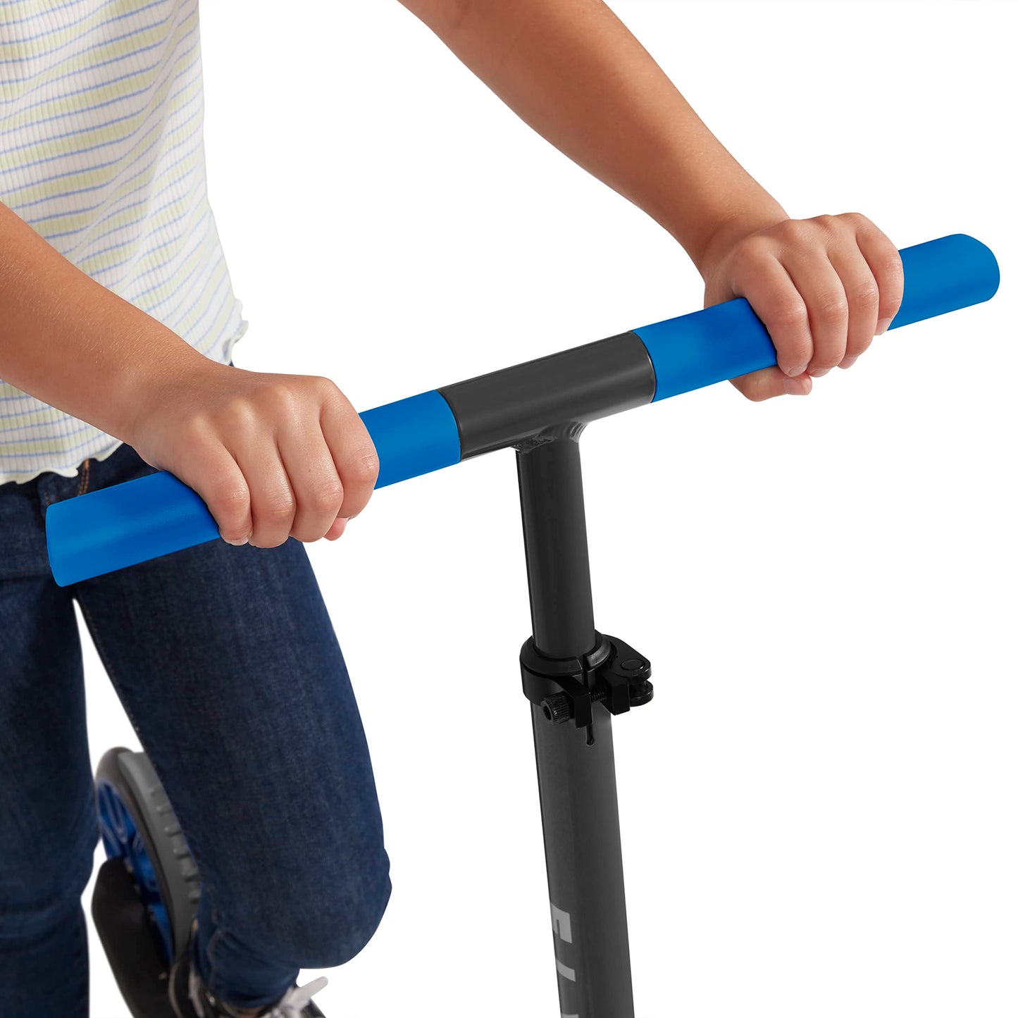 Flyer Kickstart Max, Radio Flyer Kick Scooter, Adjustable Handlebars & Foldable, Blue Scooter 8+ Years, and up to 220 lbs