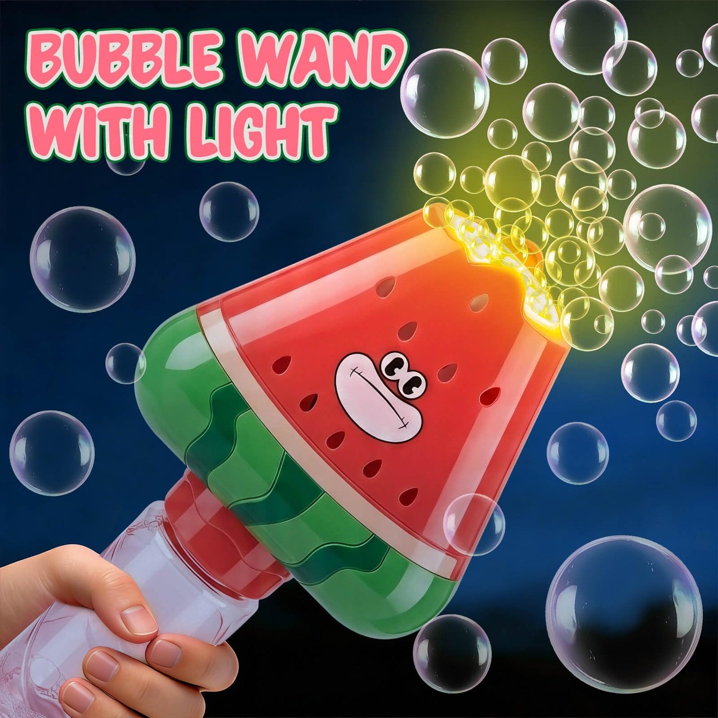 Aooess Bubble Wands for Kids Ages 3-5 Years Old: Automatic Bubble Machine for Kid, Light Up Bubble Wand Toddler Outdoor Toys, Summer Outdoor Party Birthday Gift for 3 4 5 6 7 8 Year Old Girls, Red