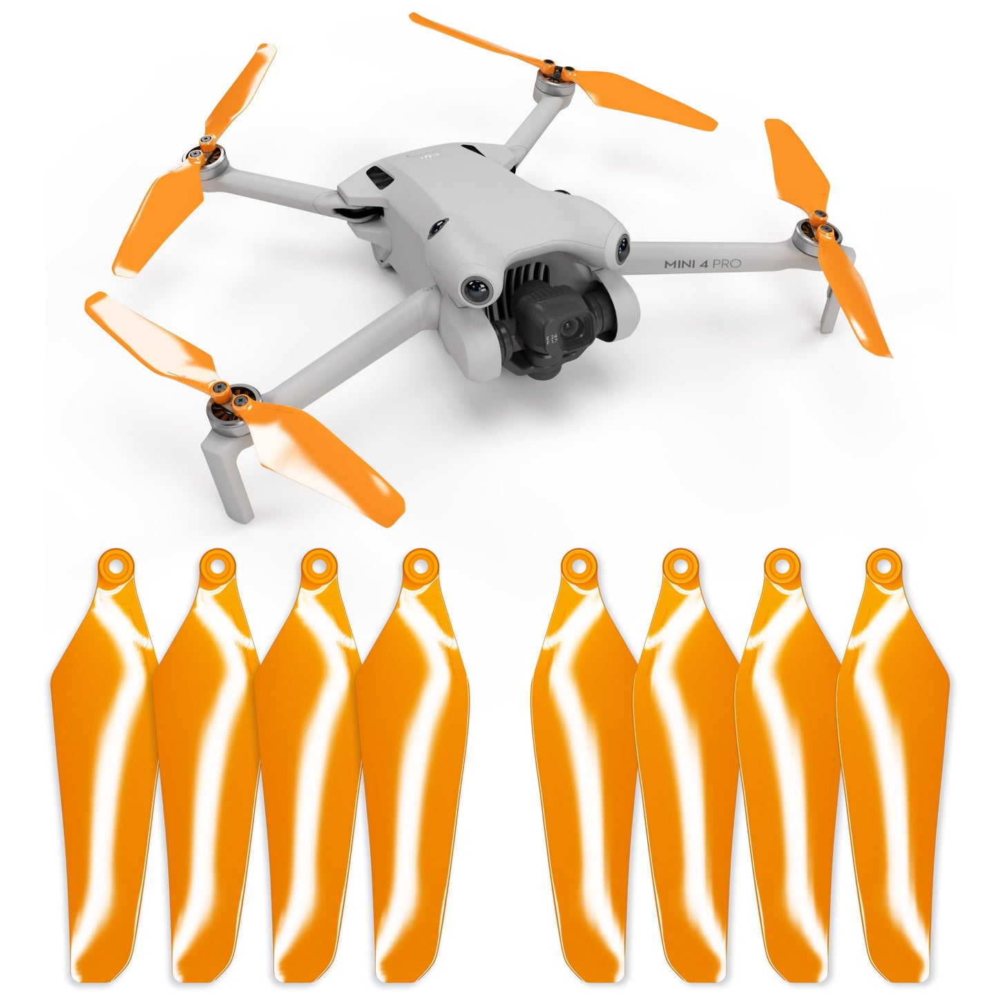 Master Airscrew Bundle - Super Stealth Propellers for DJI Mini 4 Pro & Mini 3 Pro - Red + Orange + Black