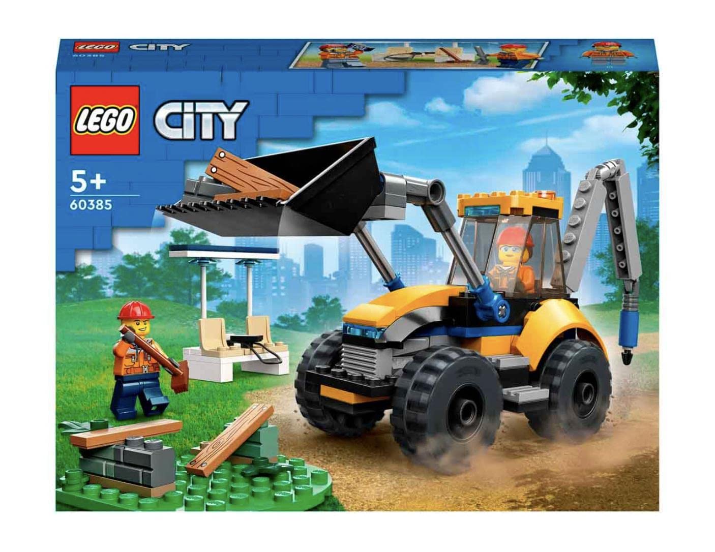 Lego 60385 City Great Vehicles Excavator Building Set with Mini Figures and Accessories, Gift Idea, Building Kit for Children Over 5 Years