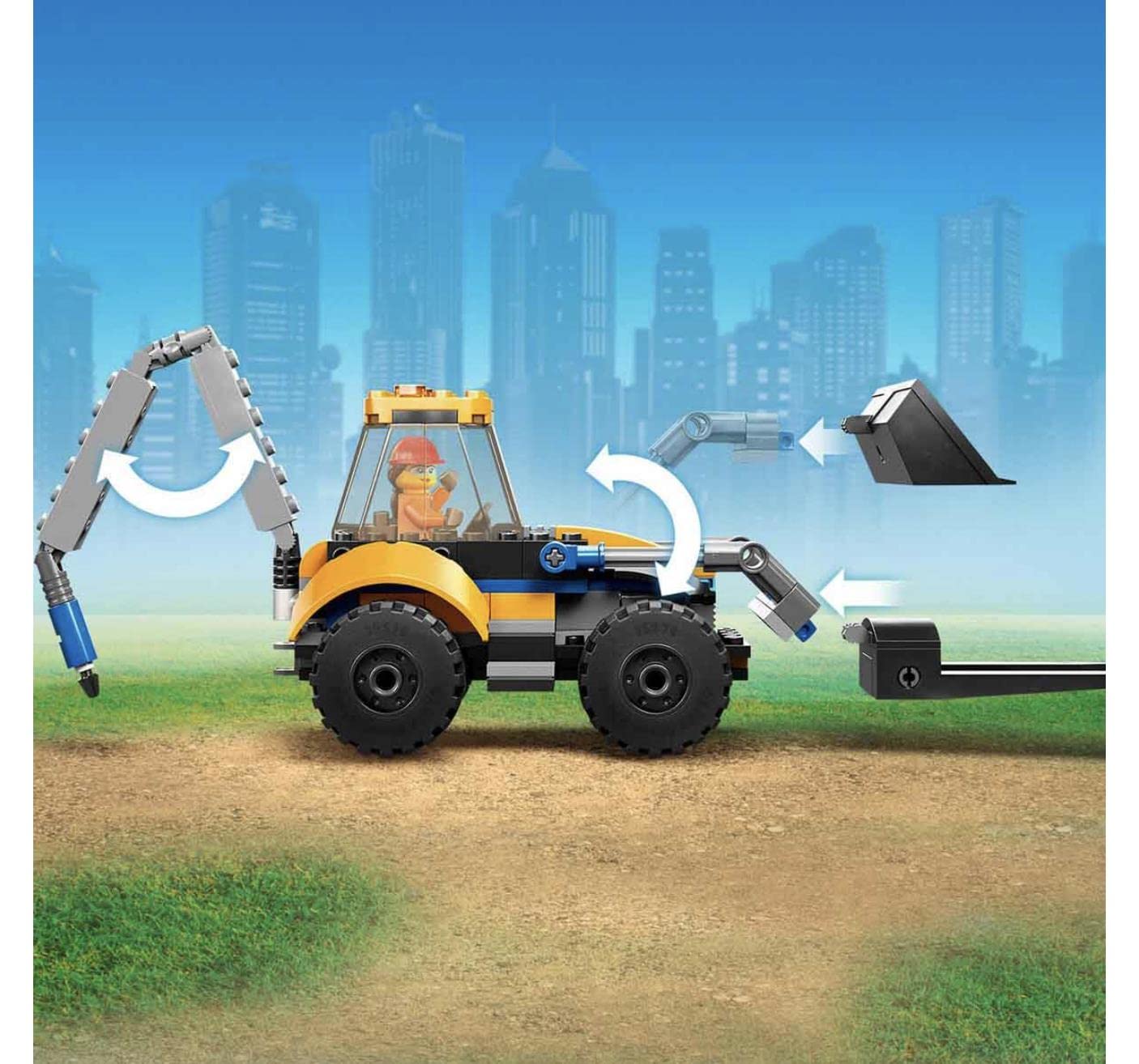 Lego 60385 City Great Vehicles Excavator Building Set with Mini Figures and Accessories, Gift Idea, Building Kit for Children Over 5 Years