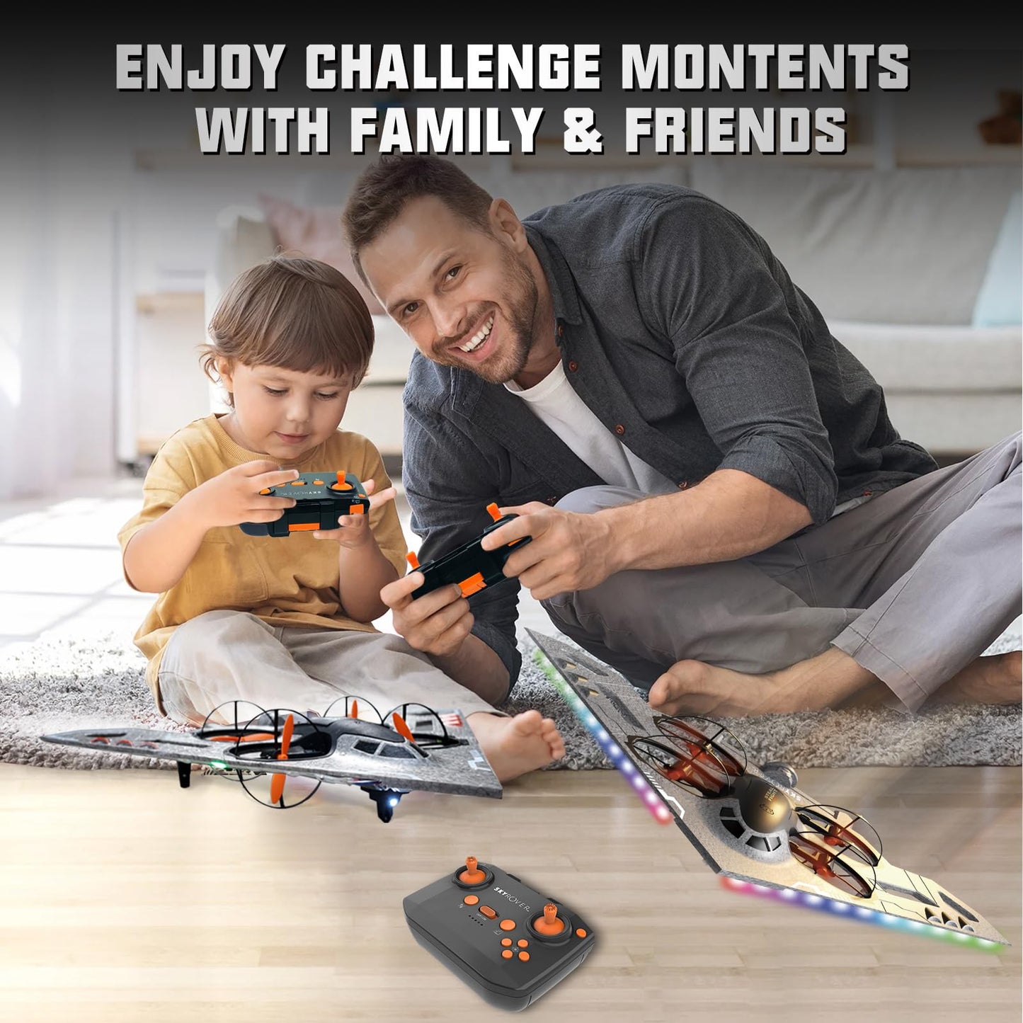 A ALPHA 3-in-1 RC Jet Plane, Remote Control Airplane – Air, Land & Water RC Airplane Fighter Jet Drone Toy for Kids & Adults