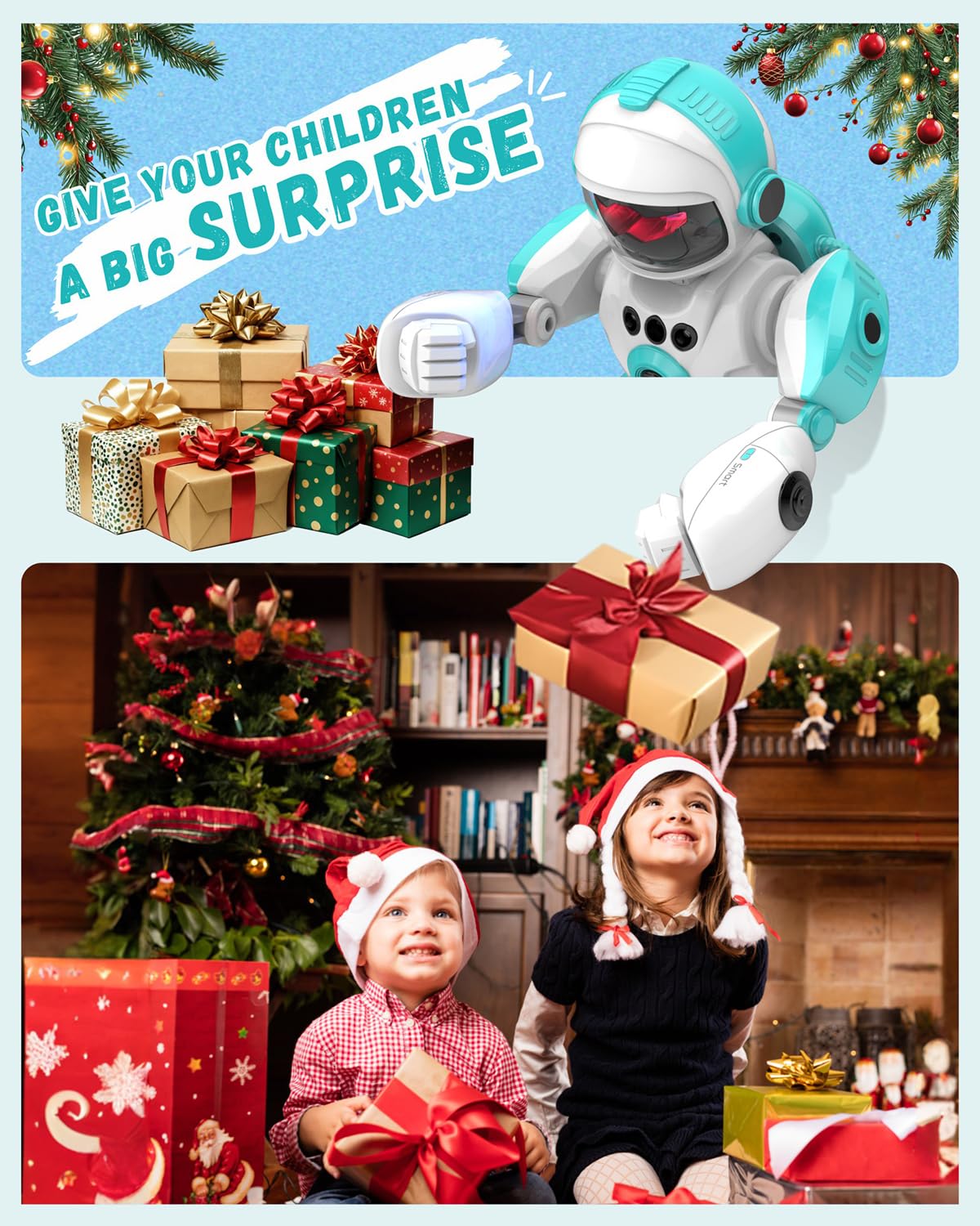 Oharsea Toys for 3-8 Year Old Boys and Girls, Rechargeable Robot Toys for Kids with Recording Voice, Programming, Gesture Sensing, Singing, Dancing, RC Robot Birthday Gifts for Boys and Girls