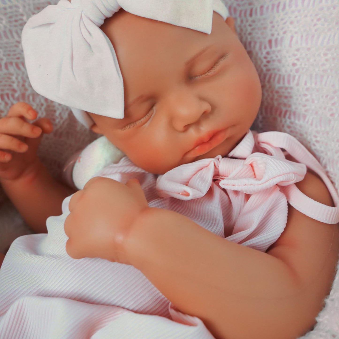 KUICEO Reborn Baby Dolls That Lifelike -18.5 inch Full Body Silicone Sleeping Baby Girl Handmade Face Realistic Body Details for Children Gift