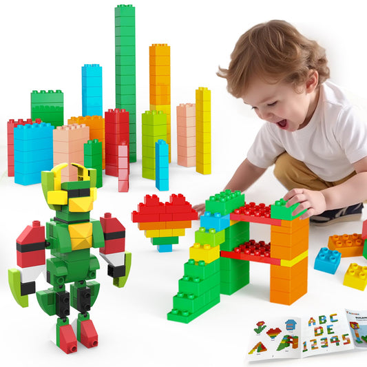 Building Blocks for Kids Ages 3-8| 8-Color Building Bricks for Toddlers Development, Creativity, and Motor Skills| 209-piece Toy Building Sets for Ideal Christmas/Birthday Gifts for Boys & Girls