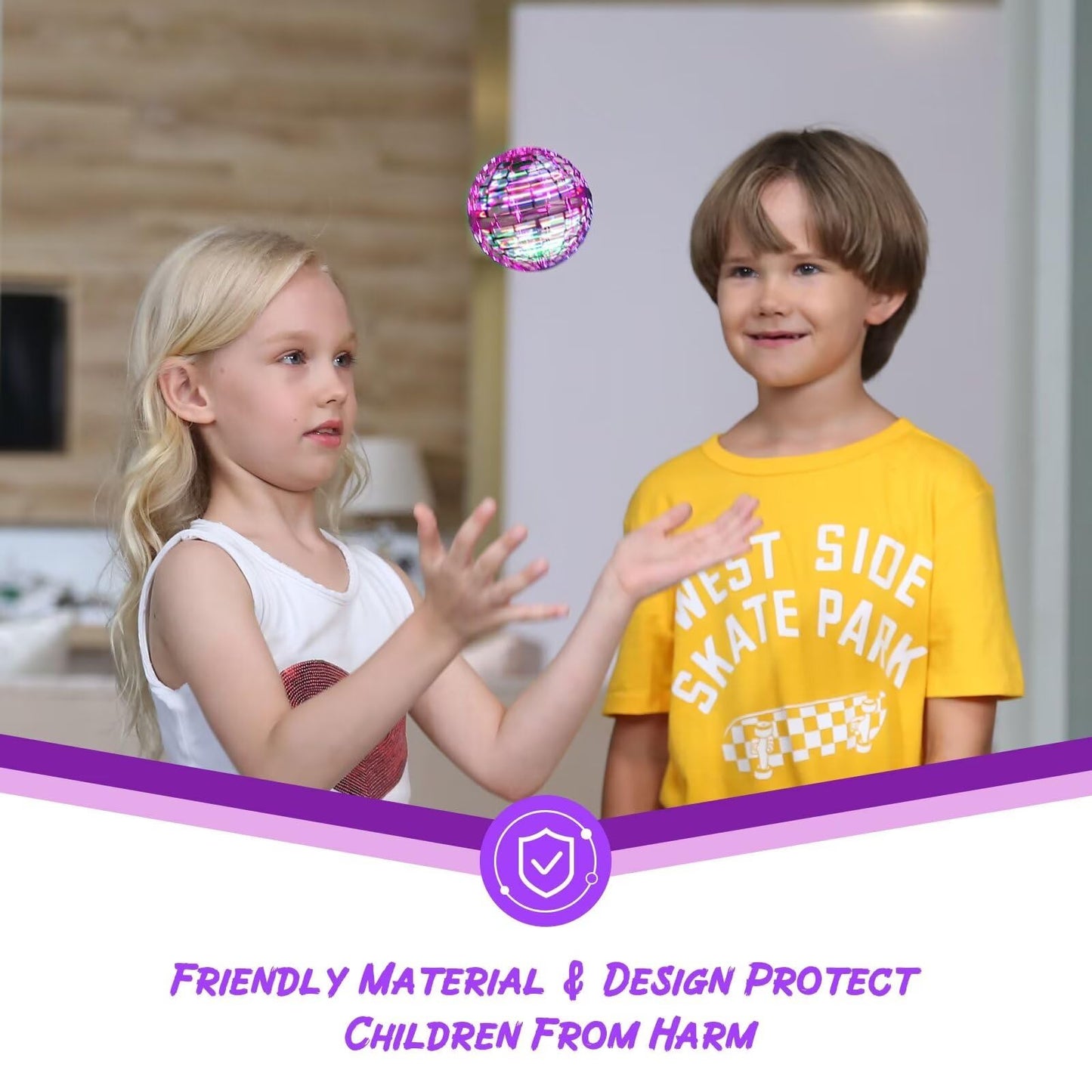 ATHLERIA Pink Flying Orb Ball with Wand,Cool Stuff Gadgets Christmas Birthday Presents Toys for Boy Girl Teens 6 7 8 9 10+ Year Old, Hover Boomerang Mini Drones for Kids,Flying Spinner