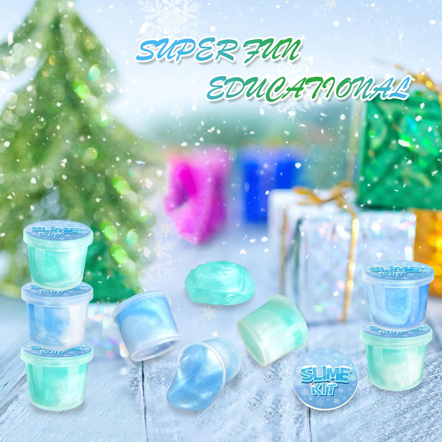 36 Pack Frozen Slime Party Favors for Kids Winter Snowflake Slime Putty Toys Christmas Easter Birthday Goodie Bag Stuffer Classroom Reward for Girls Boys Stretchy Non-Sticky Stress Relief