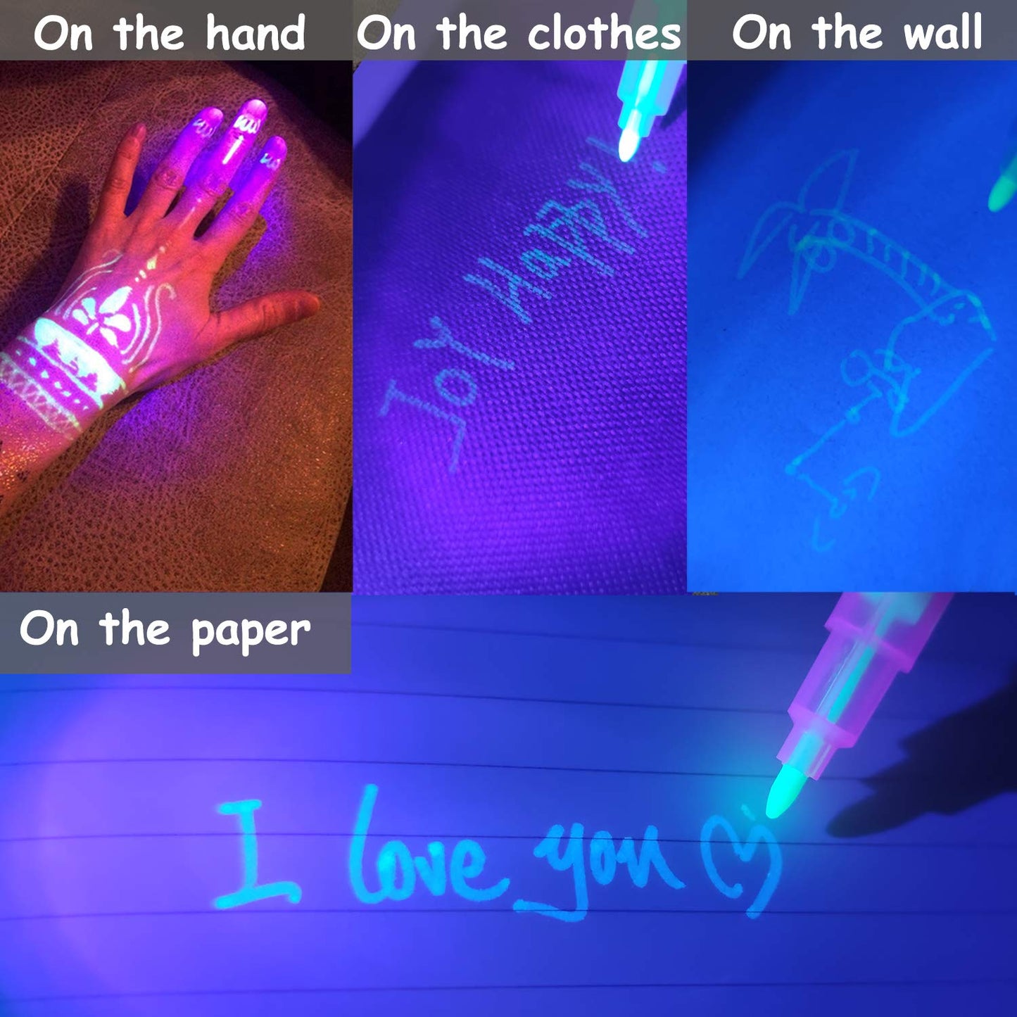 iGeeKid 32 Pack 2 Style Invisible Ink Pen with UV Black Light Secret Spy Pens for Secret Messages, Magic Disappearing Ink Markers School Supplies Kids Party Favors Boy Girl Exchang Patriotic