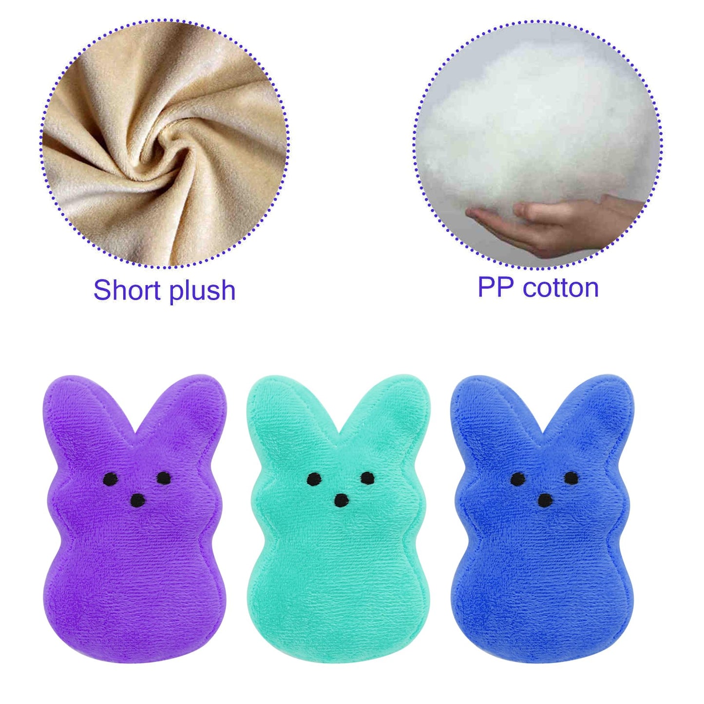 RLXGCZ 6 Pcs Easter Bunny Plush Toys,Easter Basket Stuffers Toys for Kids,Bunny Stuffed Animals, Easter Party Favors Gift Toys for Kids