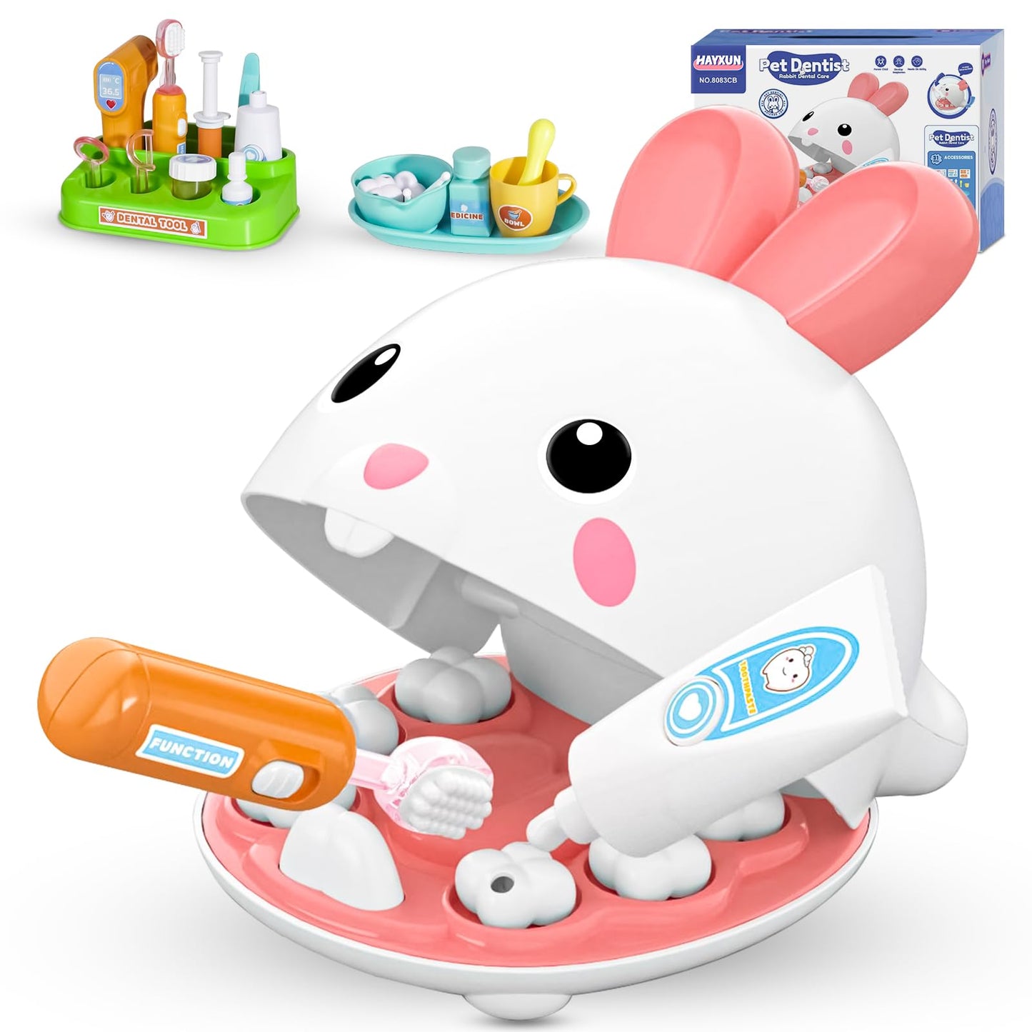 Easter Gifts for Kids - 31 Pcs Dentist Kit for Kids 3-5 Pretend Play Kit Toys for Role Play Pretend Playset Kit for Toddlers - Easter Basket Stuffers for Children