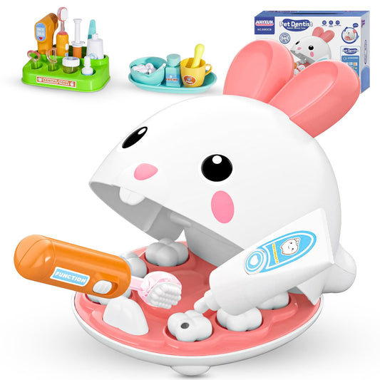 Easter Gifts for Kids - 31 Pcs Dentist Kit for Kids 3-5 Pretend Play Kit Toys for Role Play Pretend Playset Kit for Toddlers - Easter Basket Stuffers for Children