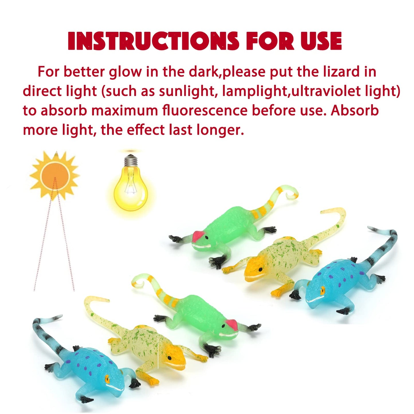 Axbotoy Glow in The Dark Lizard Set,12 Pack Stretchy Realistic Reptile Toy Set for for Kids Boys Girls,Great for Birthday,Themed Parties,Goodie Bag Fillers,Carnival Prizes