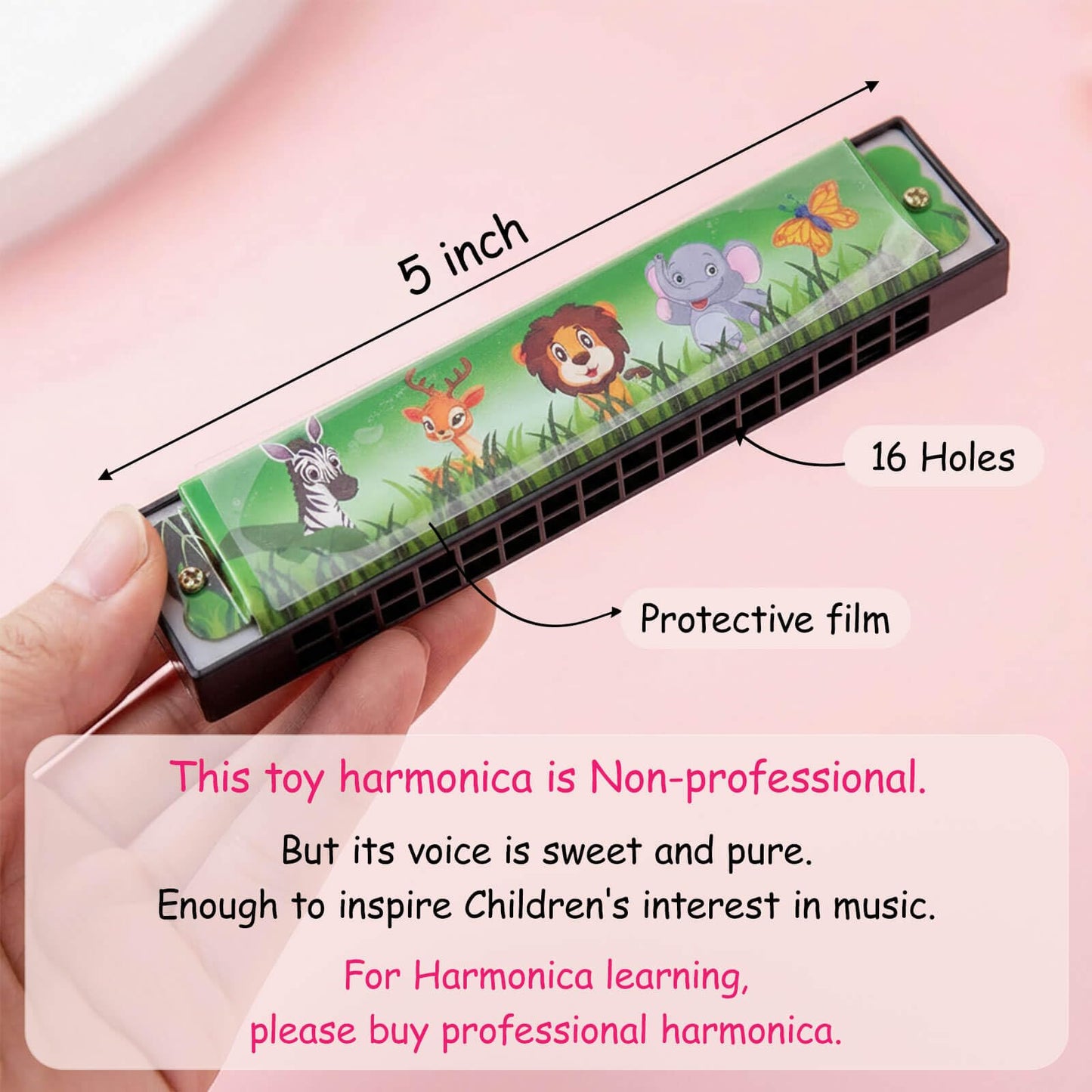 12 Pcs Kids Harmonicas Bulk | 16 Holes Musical Instrument Toys for Birthday Party Favors, Goodie Bag Stuffers, Classroom Prizes & Gifts for Kids Ages 4+