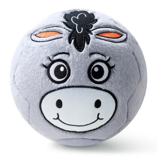 VangeBow Silent Indoor Soccer Balls for Toddlers 1-3, Inflatable Soft Plush Baby Toddler Soccer Ball Toys Gifts for 1 2 3 4 5 Year Old Boy Girl First Birthday Gift (Donkey, Pump Include)