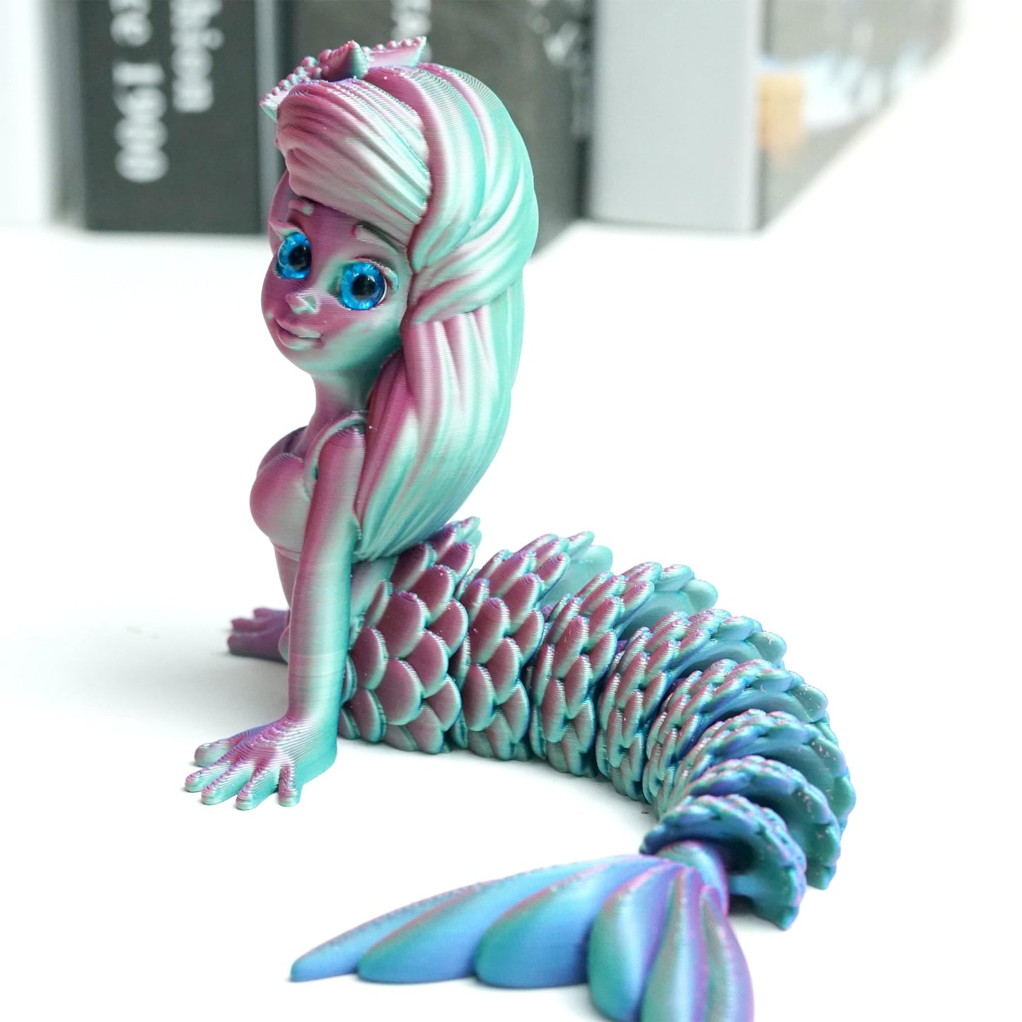 3D Printed Mermaid Model,Articulated Mermaid Toys,Surprise Fantasy Gifts, Flexible Joint Animal Figurines, 3D Printed Stuff,Stress Relief, Fidget restlessness, ADHD Toys