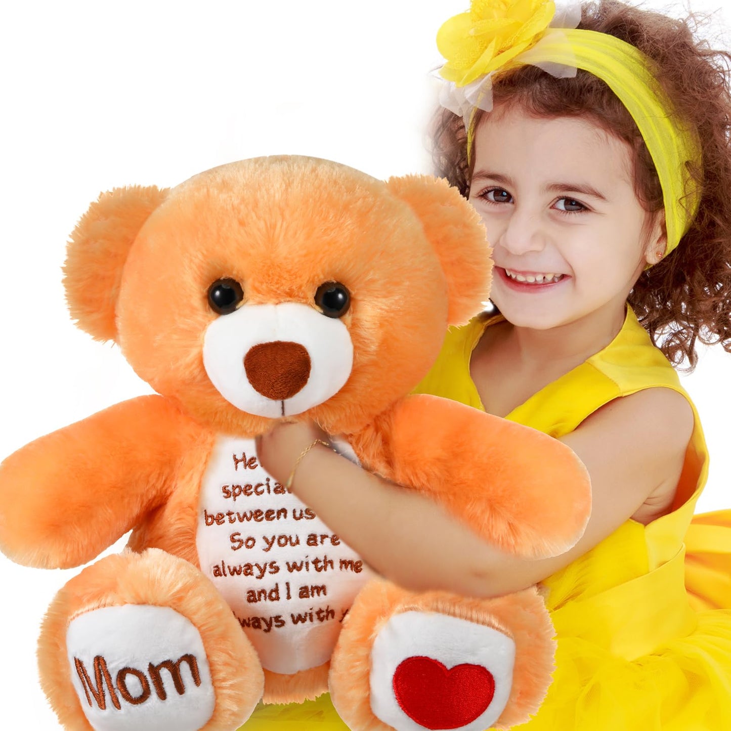 Liliful Sympathy Bears for Boys and Girls Loss of Mom, Memorial Stuffed Animal for Loss of Mom Boys and Girls Sympathy Gift for Grieving Bear Plush Toy for Condolences Memorial Loss of Loved