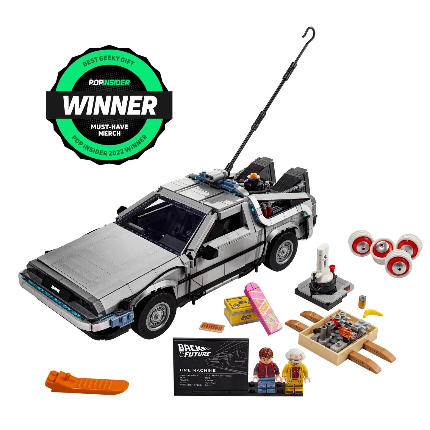 LEGO Icons Back to the Future Time Machine 10300, Model Car Building Kit Based on the Delorean from the Iconic Movie, Perfect Build for Teens and Adults Who Love to Create