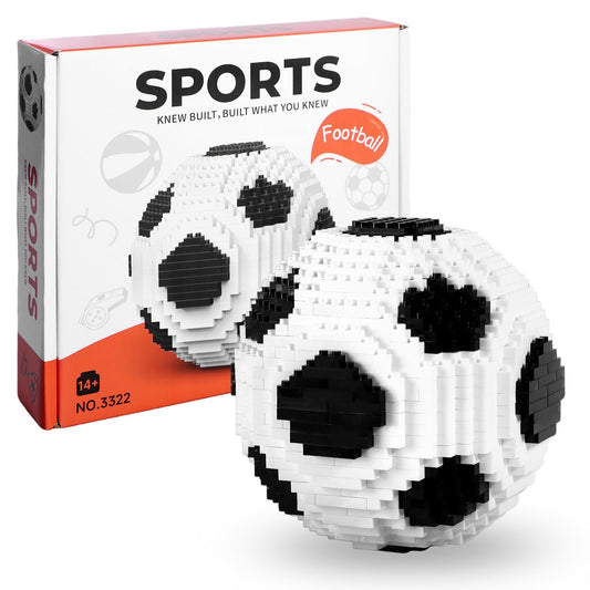 outtshop Soccer Building Blocks Set, STEM Educational Toy, Soccer 3D Puzzle Block Decorations, Soccer Gifts for Boys Office Home Decor （800Pcs）