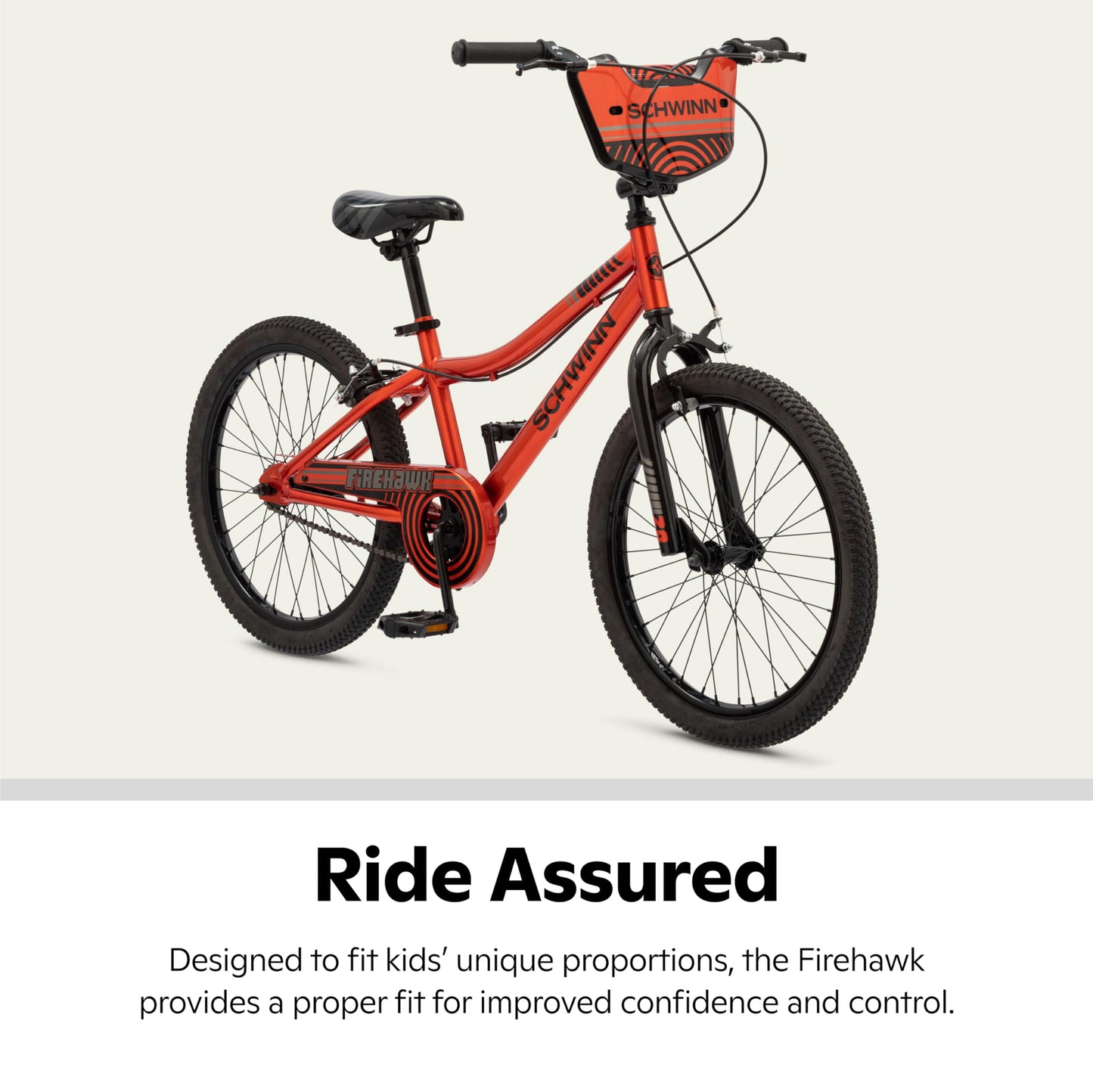 Schwinn Firehawk Bike, 20 Inch Bike for Kids Ages 7-13, SmartStart Ergonomic Design for Kids, Adjustable Seat Grows with Your Child, Rear Coaster Brake & Front & Rear Caliper Brake, for Girls & Boys