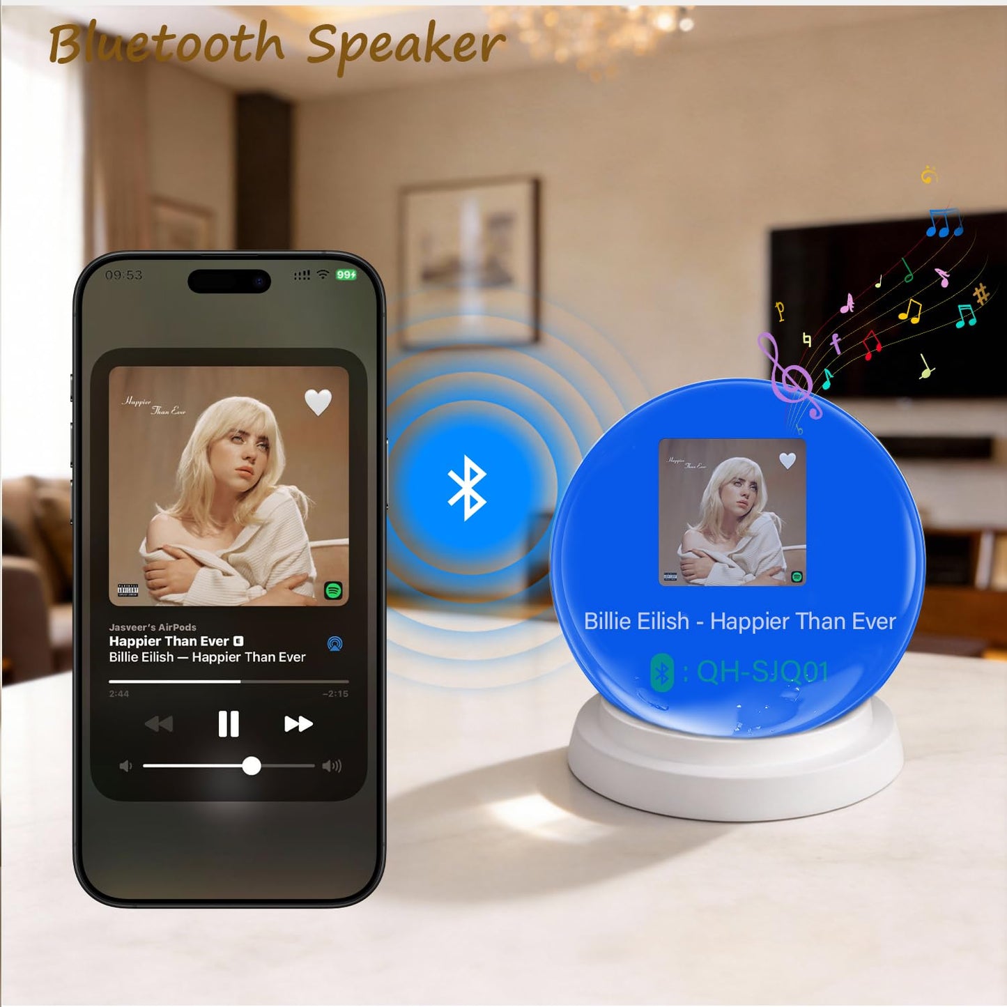 Memory Orb Video Player, 3.15’’ Crystal Memory Sphere Ball, Rechargeable 3D Memory Pearl Video&Photo&Music Player, No App/WiFi, 16GB Digital Frame for Anniversary, Birthday, Wedding, Pet Memorial