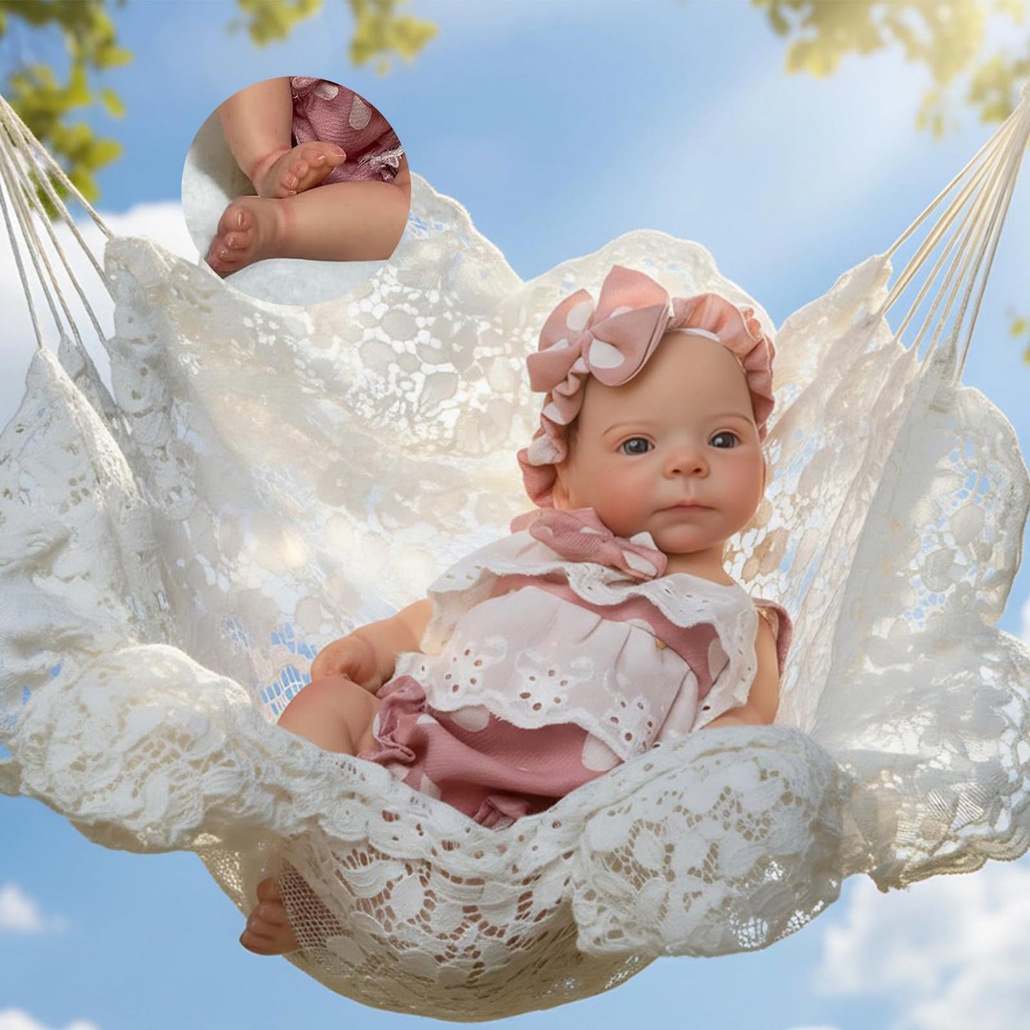 Aniiyy 10Inch Full Body Silicone Baby Dolls Can Open Mouth Silicone Reborn Newborn Girl Dolls that Look Real