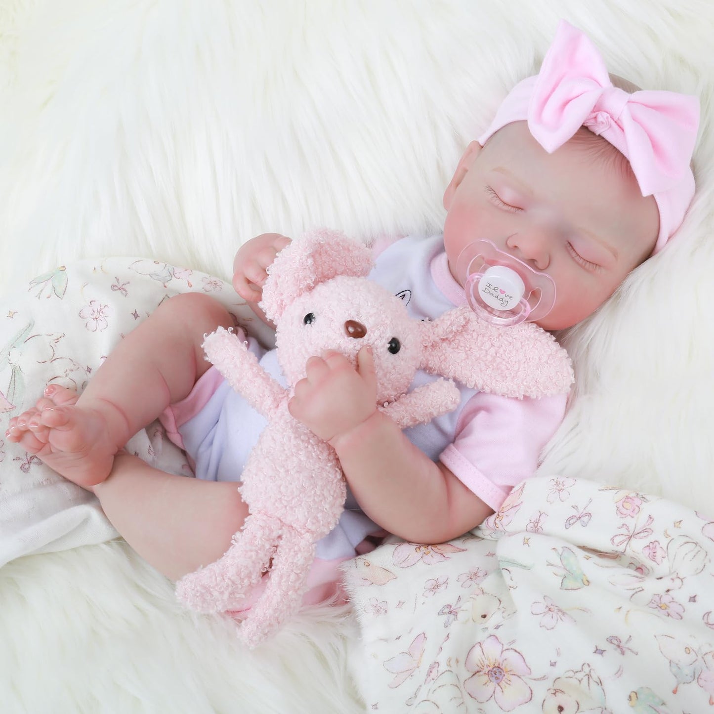 KSBD Realistic Reborn Baby Girl- 20 inch Full Vinyl Lifelike Newborn Baby Dolls, Realistic Real Life Baby Dolls Gift Set for Kids Age 3 +