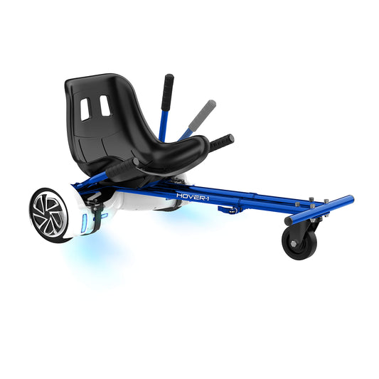 Hover-1 Buggy Hoverboard Attachment Compatible with Most 6.5" & 8" Electric Hoverboards, Hand-Operated Rear Wheel Control, Adjustable Frame & Straps, Easy Assembly & Install Hoverboard Go Kart