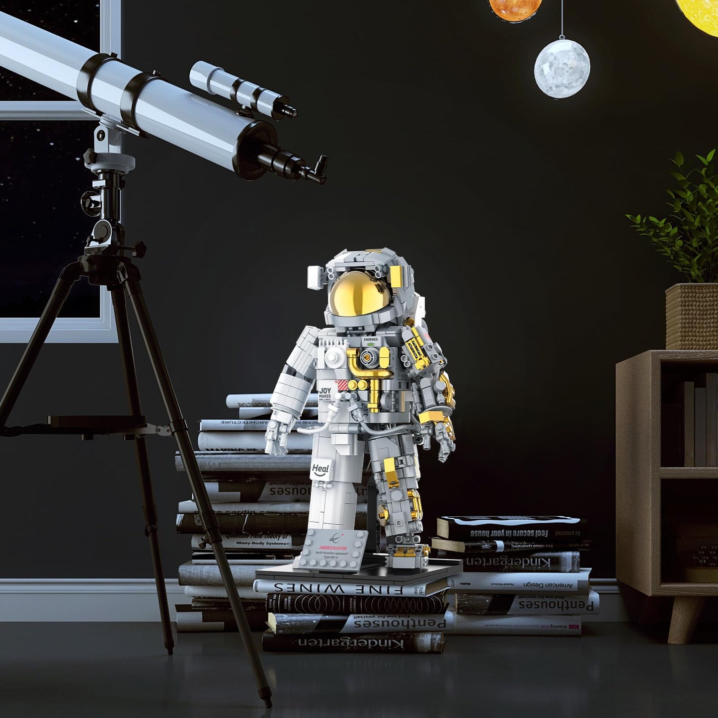 JMBricklayer Space Astronaut Building Block Sets for Adults, 1008 PCS Spaceman Toys with Display Stand, STEM Science Toy 70131, Home or Office Decor, Cool Collectible Gifts for Kids 8-14 Boys Girls