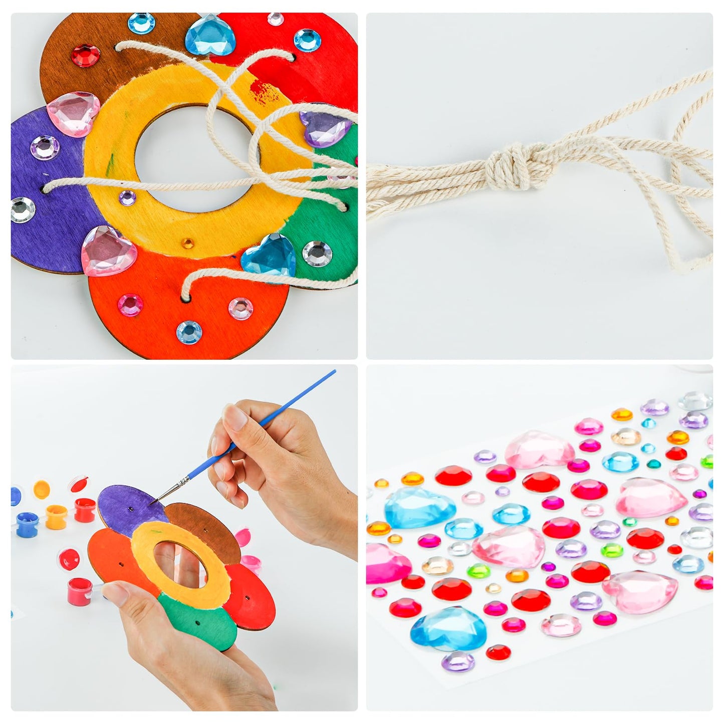 Gooidea Kids Arts and Crafts Bird Feeders for Outside, 2-Pack DIY Wooden Paint Kits Spring Outdoor Toys Holiday Crafts for Boys & Girls Age 3-5 4-8 8-12