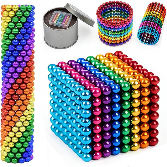Update Balls 512PCS Desk Fidget Ornaments for Adults, Desk Fidgets Ornaments for Office Stress,Interlocking Beads Sets Adults Beads Putty Slime 18+ Only(8 Colors)