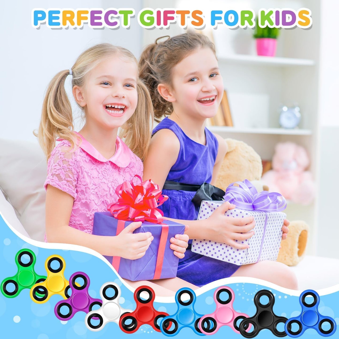 Gigilli 24 Pack Fidget Spinners Bulk for Kids Adults, Fidgets Bulk Fidget Toys for Kids Classroom Prizes Sensory Fidget Toys, Gifts Party Favors for Kids 4-8-12, Fidgets for ADHD